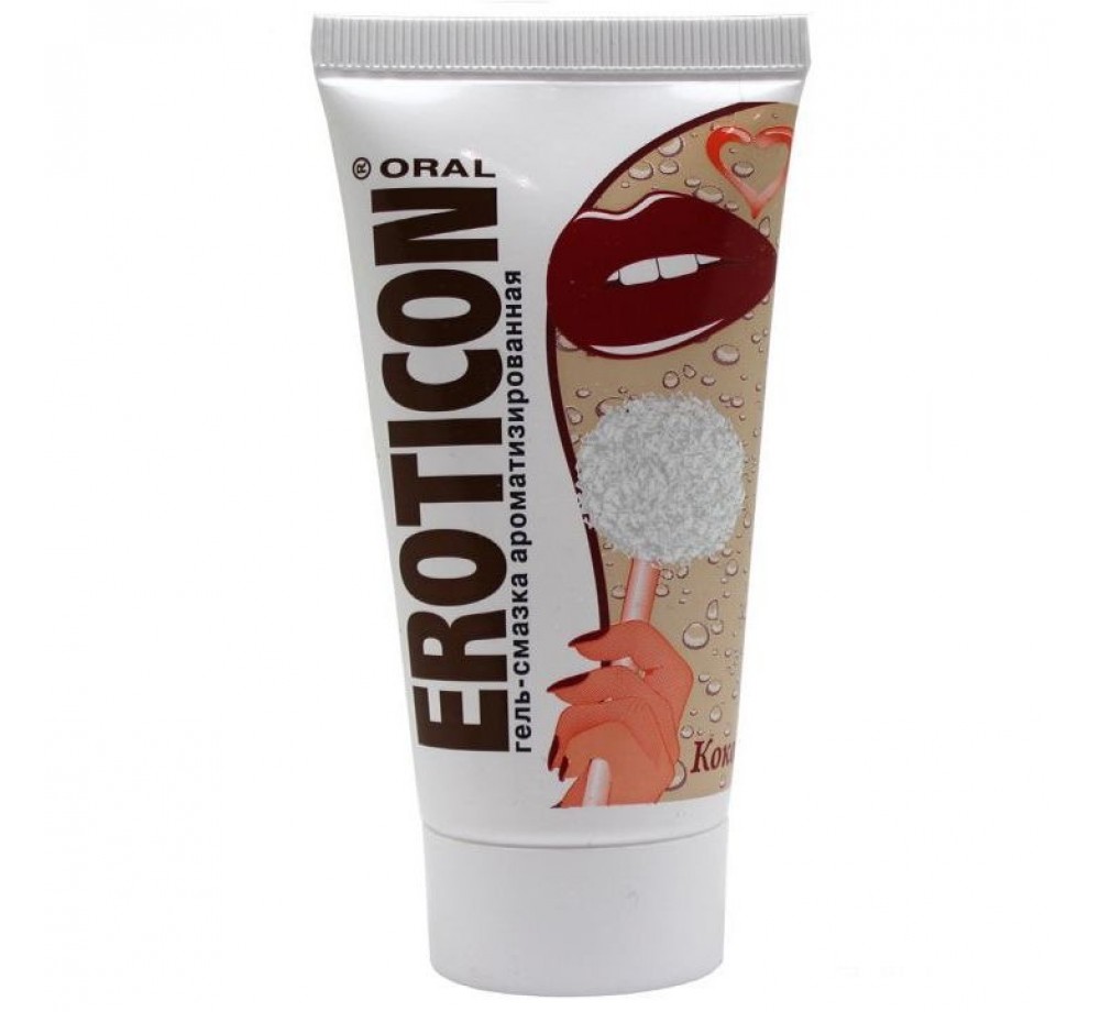 Гель-смазка с ароматом кокоса Eroticon - 50 мл