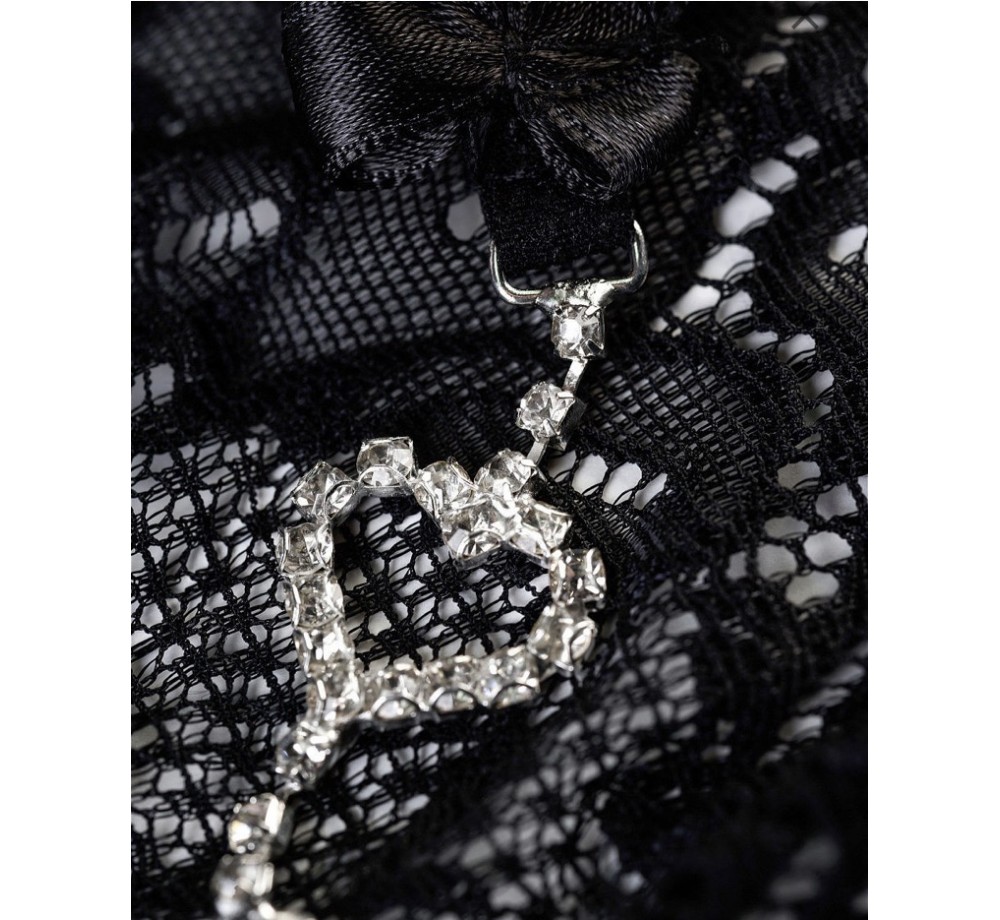 Трусики Со Стразами Joli Panties, Чёрный, OS