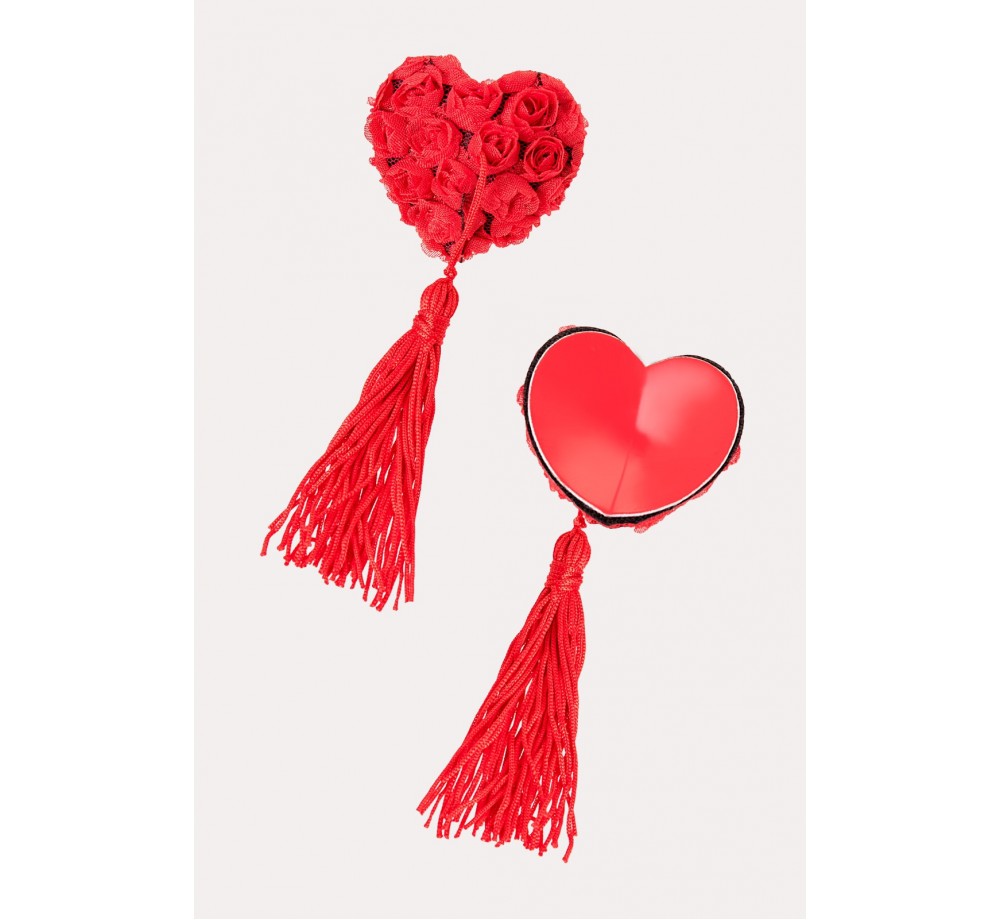 Пэстис с розочками и кистчками красные