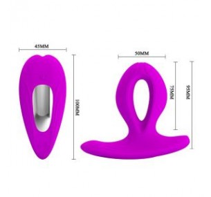 Лиловый вибромассажер Magic Finger с пультом ДУ