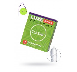 Презервативы Luxe, royal, classic, 18 см, 5,2 см, 3 шт.