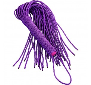 Флоггер из плетеной веревки, цвет фиолетовый, ToyFa Theatre 70004 