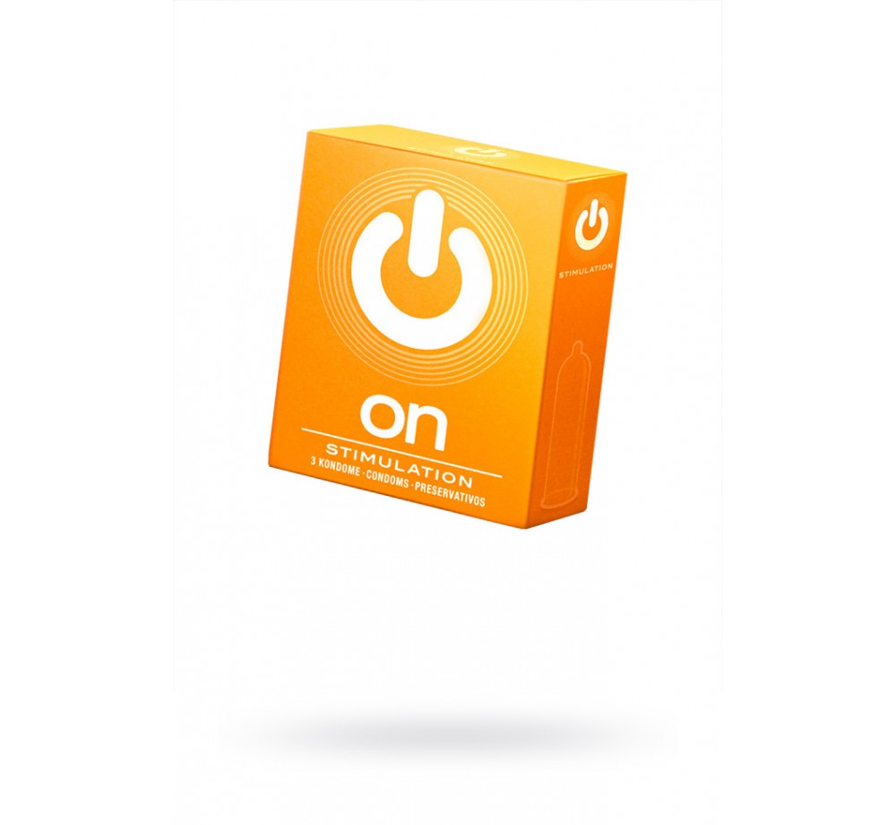 ПРЕЗЕРВАТИВЫ ''ON)'' STIMULATION №3 - С ТОЧКАМИ (ШИРИНА 54MM)