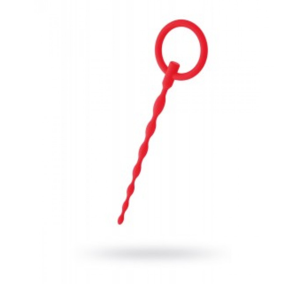 УРЕТРАЛЬНЫЙ ПЛАГ BLACK & RED BY TOYFA, СИЛИКОН, КРАСНЫЙ, 16 СМ