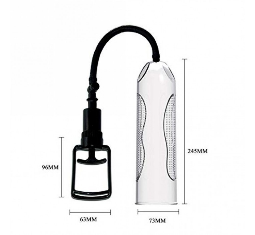 ВАКУУМНАЯ ПОМПА С ВИБРАЦИЕЙ НА ПУЛЬТЕ ALEXANDER PRETTY LOVE, ПРОЗРАЧНАЯ