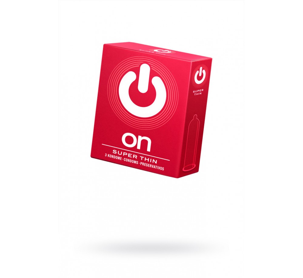 ПРЕЗЕРВАТИВЫ "ON)" SUPER THIN №3 - СУПЕР ТОНКИЕ (ШИРИНА 54MM)