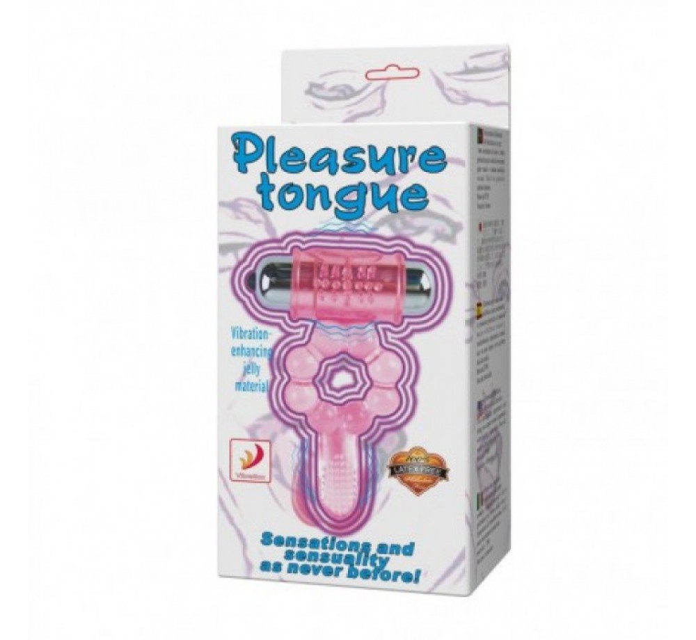 ЭРЕКЦИОННОЕ КОЛЬЦО С ВИБРАЦИЕЙ PLEASURE TONGUE