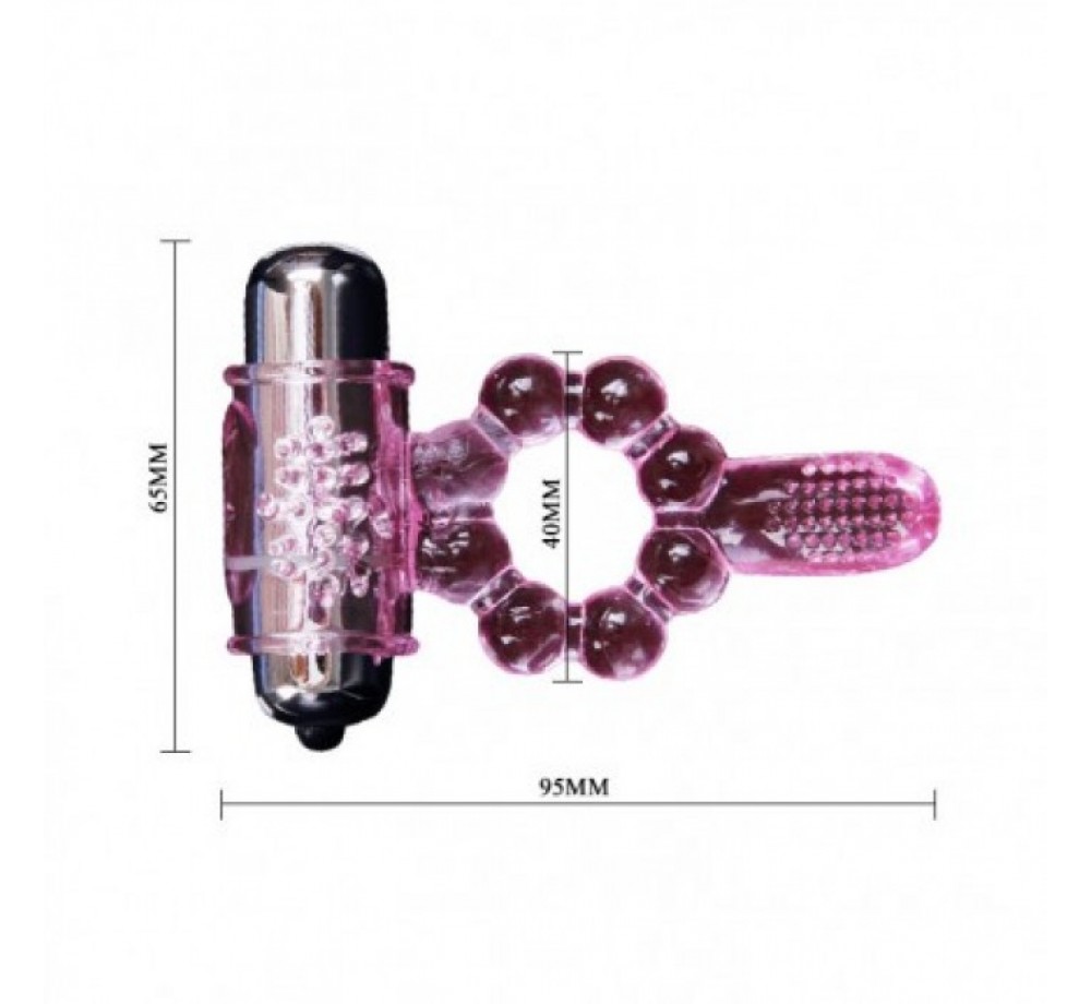 ЭРЕКЦИОННОЕ КОЛЬЦО С ВИБРАЦИЕЙ PLEASURE TONGUE