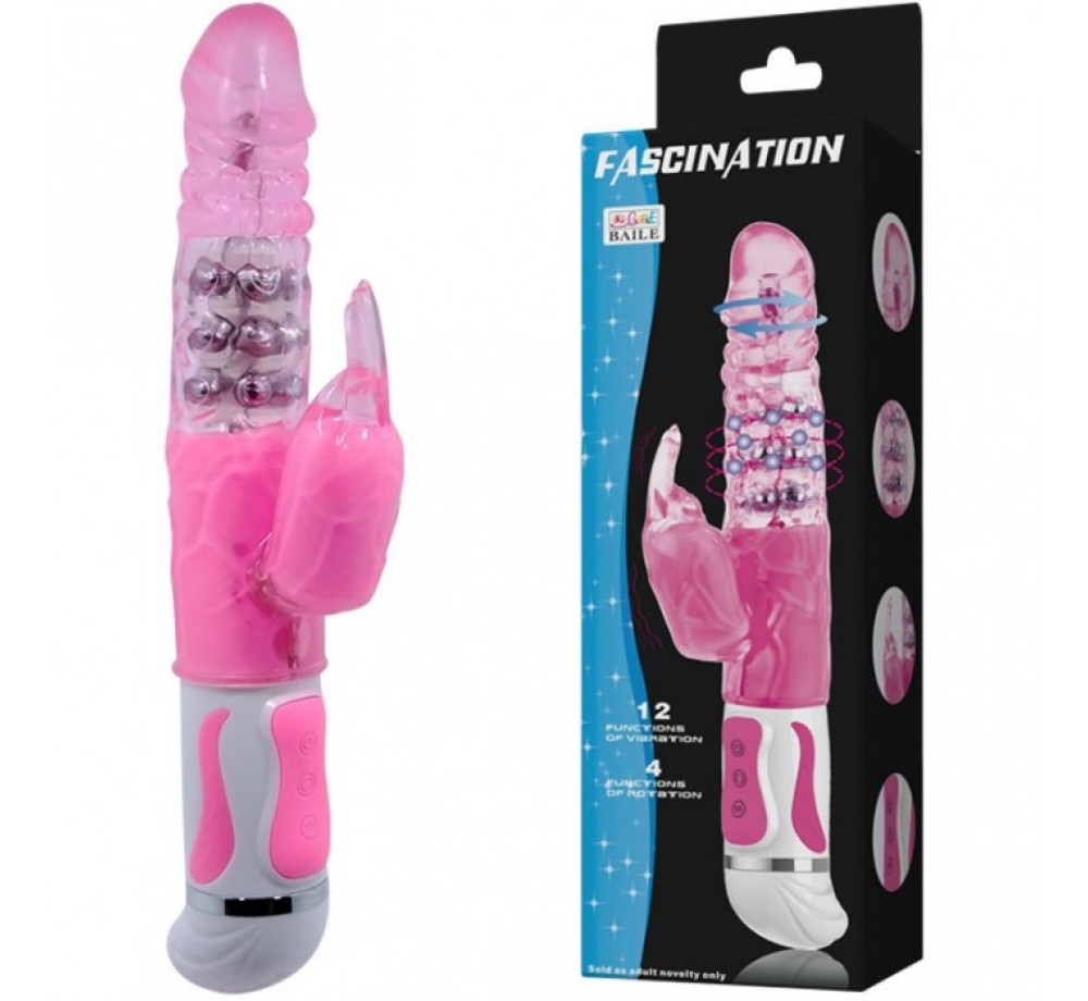 ХАЙ-ТЕК РОТАТОР ДЛЯ ЖЕНЩИН СО СТИМУЛЯТОРОМ КЛИТОРА «FASCINATION» ОТ КОМПАНИИ BAILE, ЦВЕТ РОЗОВЫЙ, BW-063008