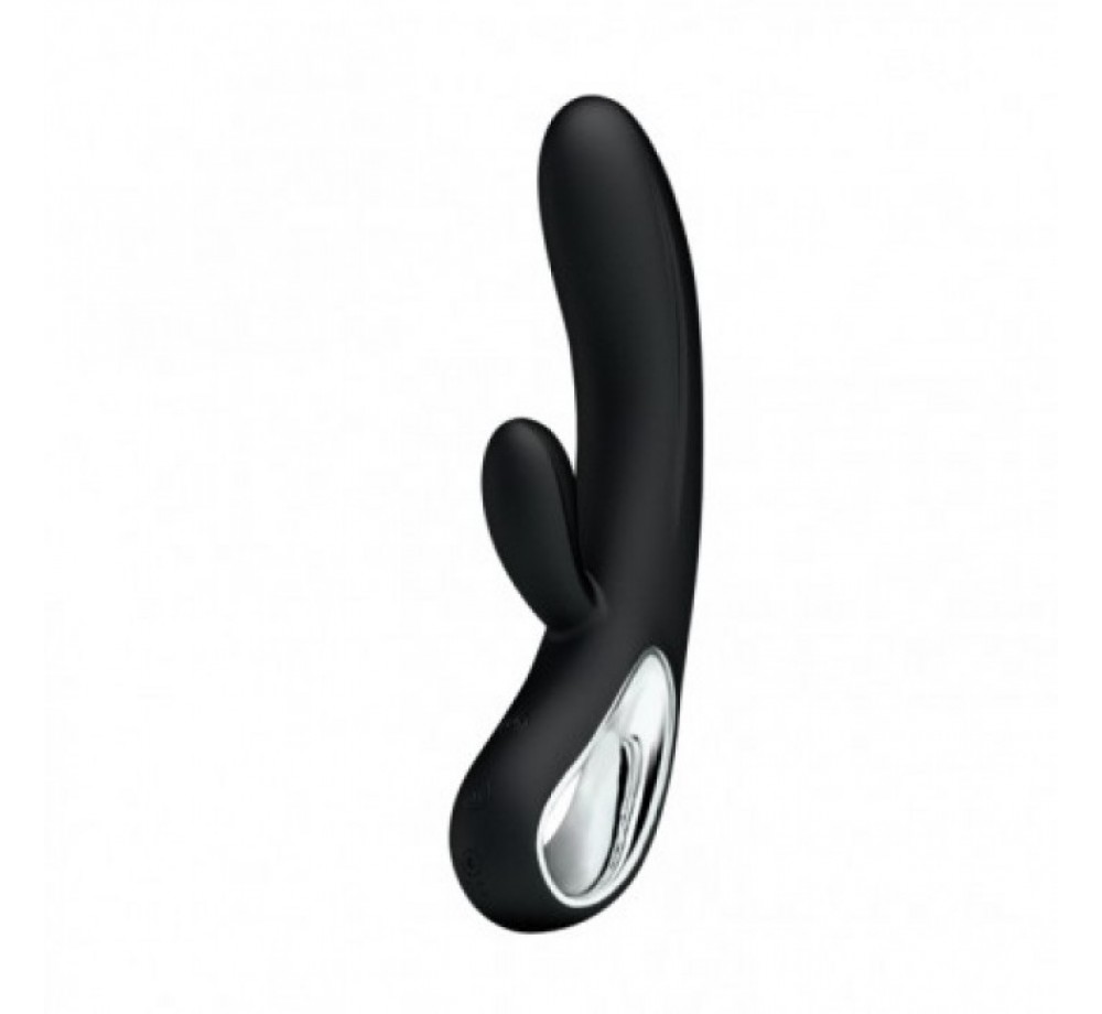 ВИБРАТОР ELMER С КЛИТОРАЛЬНЫМ СТИМУЛЯТОРОМ ЧЕРНЫЙ