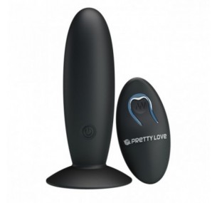 Анальная пробка с дистанционным пультом и 12 режимами вибрации 