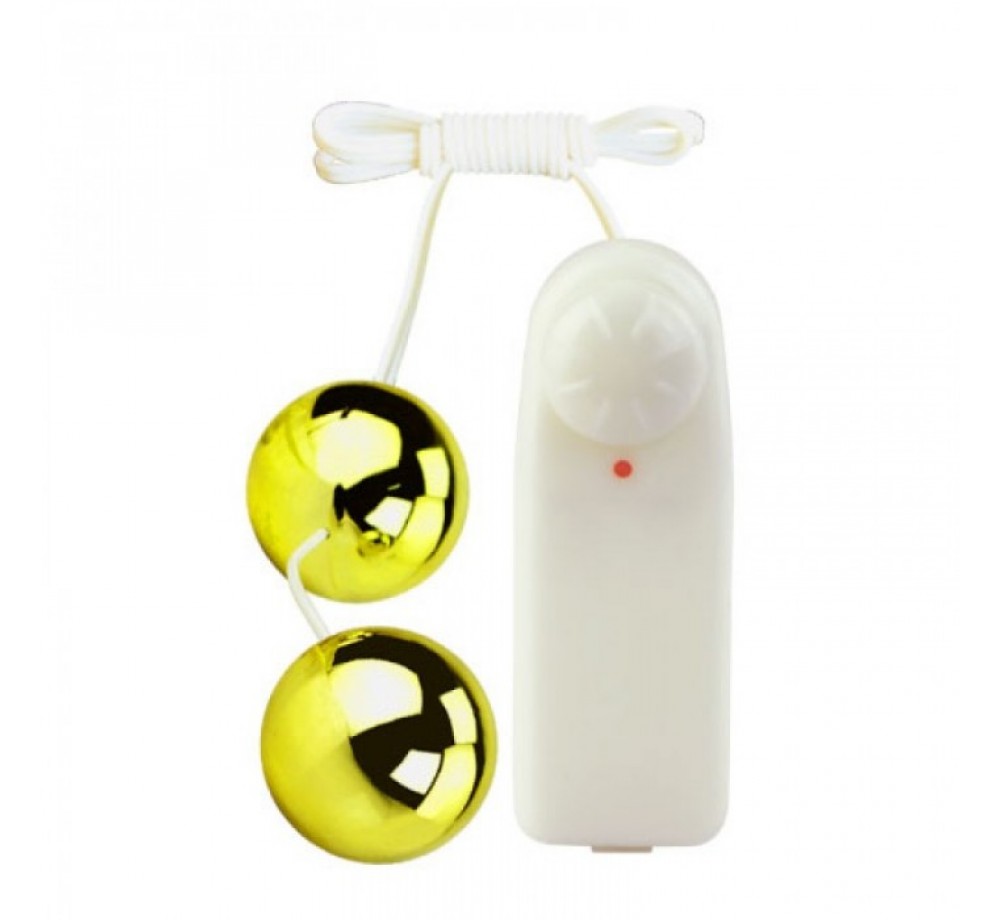 Золотистые шарики с вибрацией Goden Balls