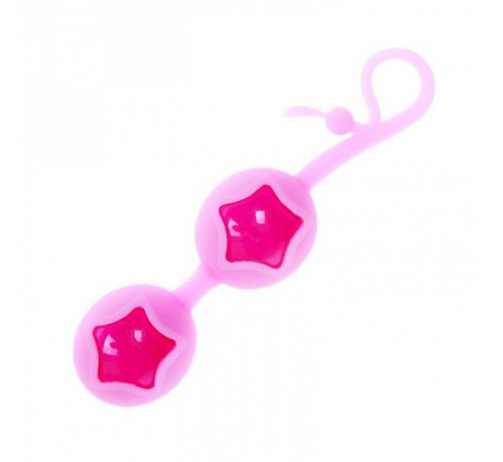 Розовые вагинальные шарики из силикона.